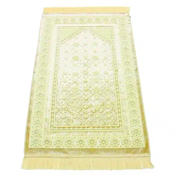 Gold Begum Design Muslim Prayer Rug
