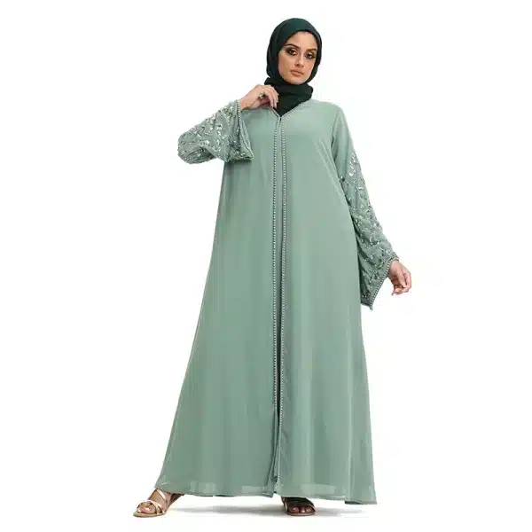 Mint chiffon fabric top
