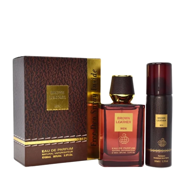 Brown Leather Perfume Set Brown Leather Perfume Set
