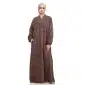 Light Brown Button Maryam Abaya